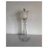 Glass candle stick holder with glass lid
