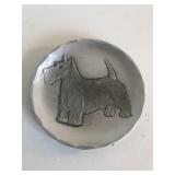 Pewter Scottie dog plate