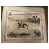 Cow and girl print