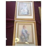 Boy and girl framed prints