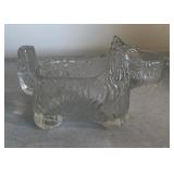 Glass Scottie dog candy container