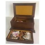 Jewelry box and some costume jewelry