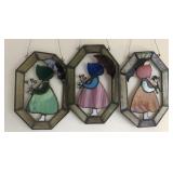 3-Stained glass sun catchers