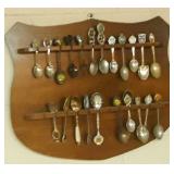 Souvenir Spoons On Holder