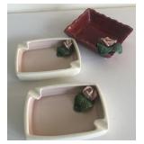 3 Rose pattern ash tray