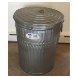Galvanized trashcan almost new