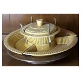California Pottery Set On A Lazy Susan