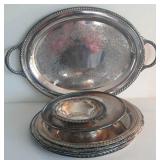 Silver Plated Platters And Tray