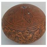 Carved Gourd From Peru