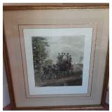 Print Of A Horse Drawn Carriage " Four In Hand"