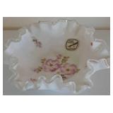 Sm. Fenton Hand-Painted Silvercrest Bowl