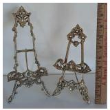 2 Small Brass Easels