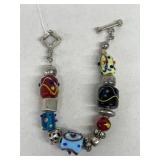 Sterling silver stretcher bracelet