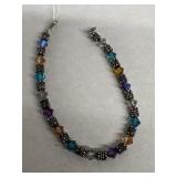Sterling silver multi stone bracelet