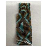 Turquoise and gold beaded bracelet