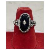 Black Onyx cocktail ring size 5
