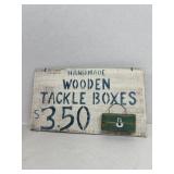 Handmade wooden tacklebox sign