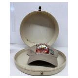 Plastic carrying case and French lick Indiana hat