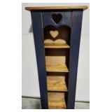 Bookcase with heart cut out