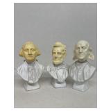 Washington Lincoln and Franklin decanters