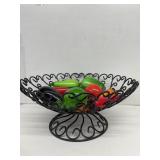 Fruit bowl with glass fruit