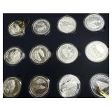 (9) Silver Coins (N. American Fishing Grand Slam)