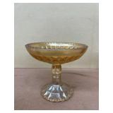 Carnival glass compote