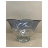Embossed glass bowl
