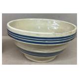 Yellow Ware Bowl, Blue Band