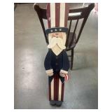 USA Uncle Sam Decorative Wood Art, 40' Tall