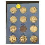 (11) US Franklin 1/2 Dollars