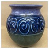 Studio Pottery Vase, 5', Signed