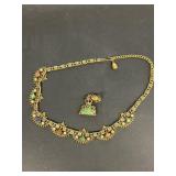 Antique necklace and earring