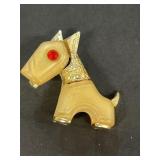 1950s Hattie Carnegie scotty dog pin