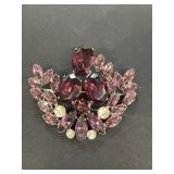 Antique purple stone brooch
