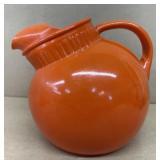 Orange Ice-Lip Pitcher, Fired-On