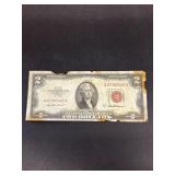 1953 red seal $2 bill