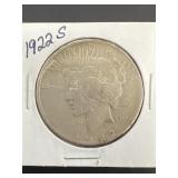 1922 S peace silver dollar