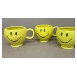(3)  Smiley Face Mugs