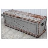 Wooden tack box in old paint