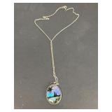 Silver Rio de Janeiro picture scene necklace