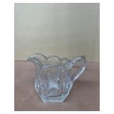 Etched glass creamer