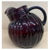 Ruby Red Ice-Lip Pitcher