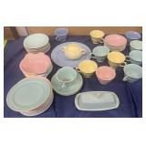 LURAY pastel dishes, some have chips