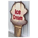 Vintage ice cream sign