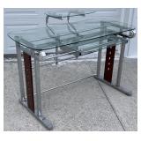 Contemporary computer desk, Glass & Chrome