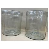 (2) Blown Jars, 9 1/2' tall