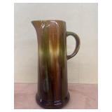 Glazed pottery pitcher, does have chip on spout