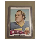 1975 Merlin Olsen tops football card member of