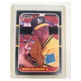 Mark McGwire Donruss 1987 rookie baseball card